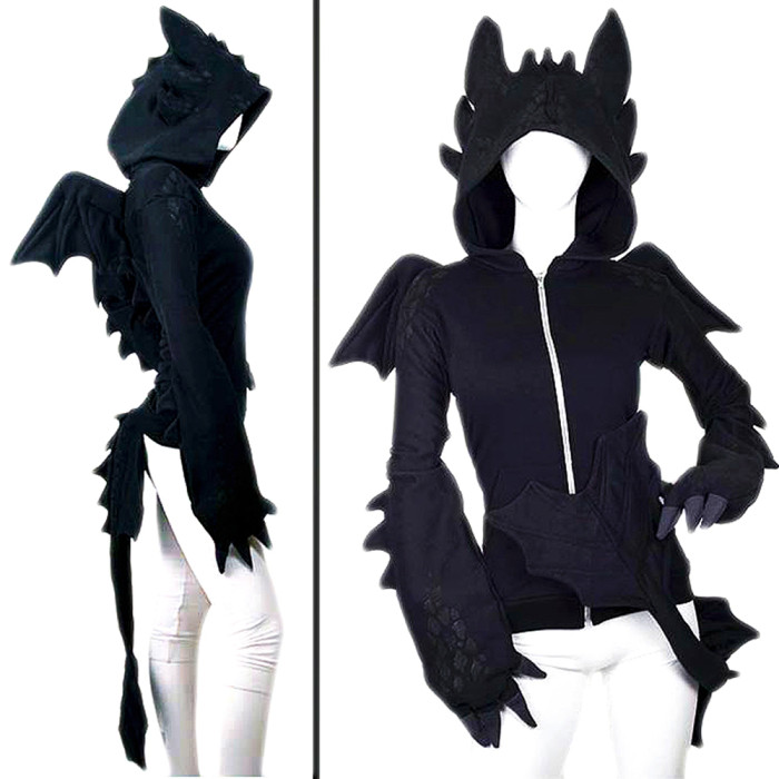 How To Train Your Dragon-Nightfury Toothless Dragon Hoodie Movie Cosplay Costume Tailor-Made[G1385]