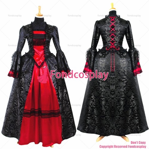 Elegant Gothic Punk Dress Medieval Gown Victorian Rococo Dress Cosplay Costume Custom-Made[G700]