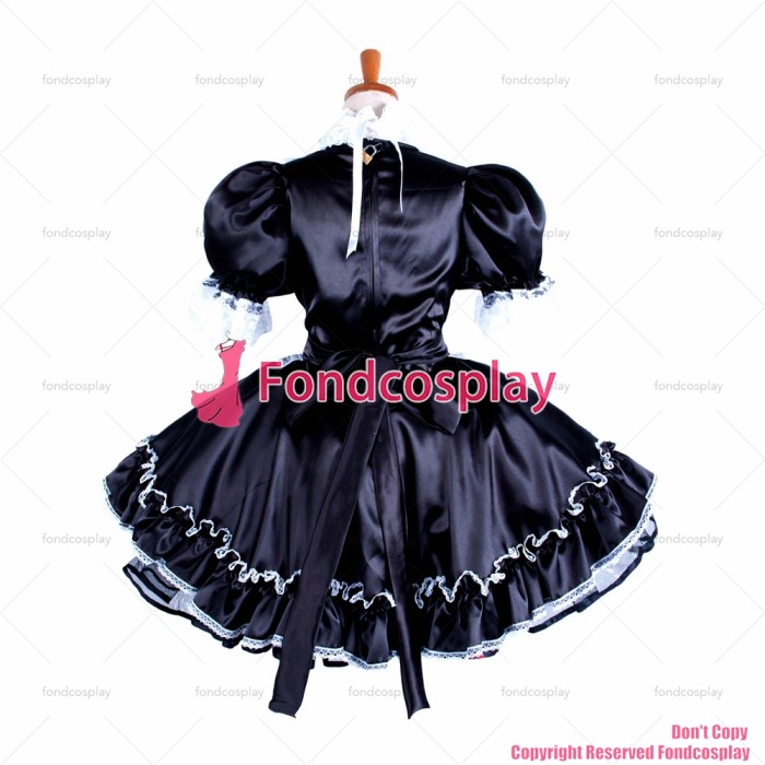 G1576 lockable black Satin dress XX-Large size