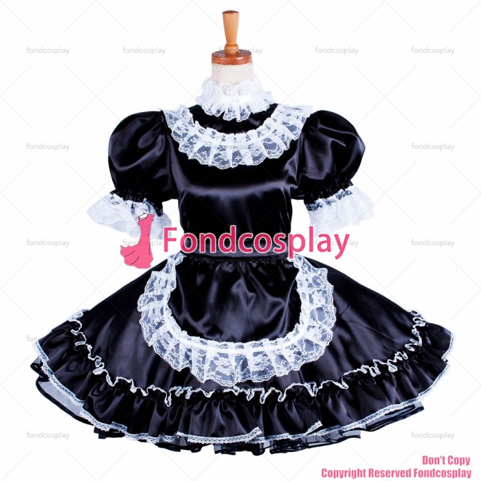 G1576 lockable black Satin dress XX-Large size