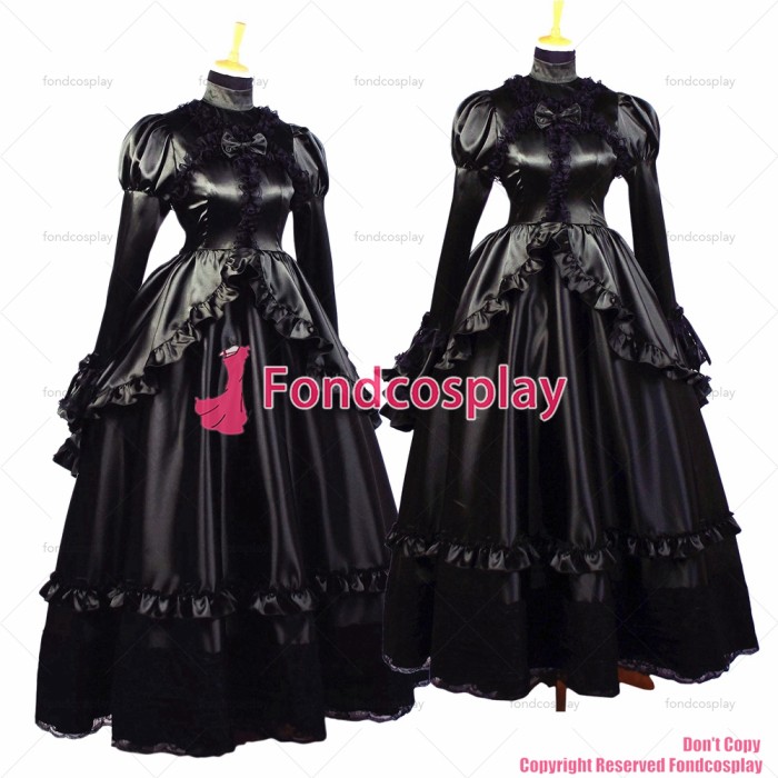 G660 Black Satin Dress XX-Large size