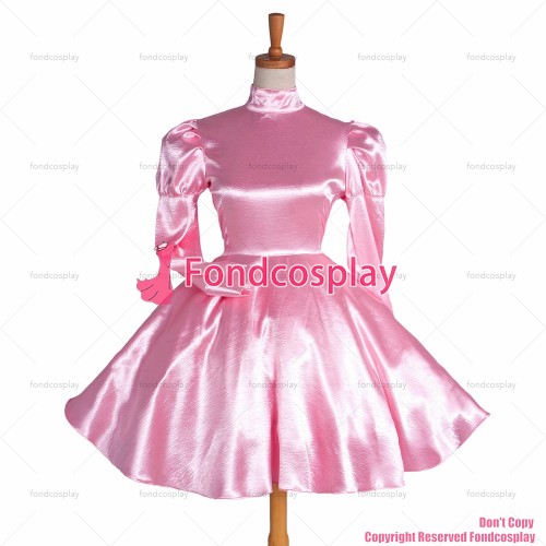 G1122 lockable baby pink satin dress X-Large size