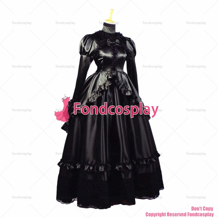 G660 Black Satin Dress XX-Large size