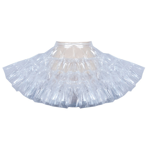 Clear PVC Sissy Maid Short Skirt G3909