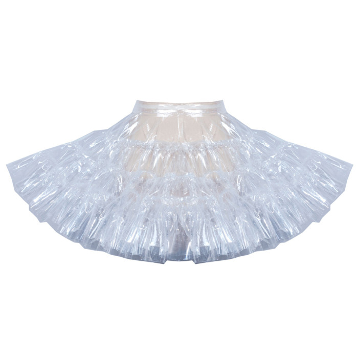 Clear PVC Sissy Maid Short Skirt G3909