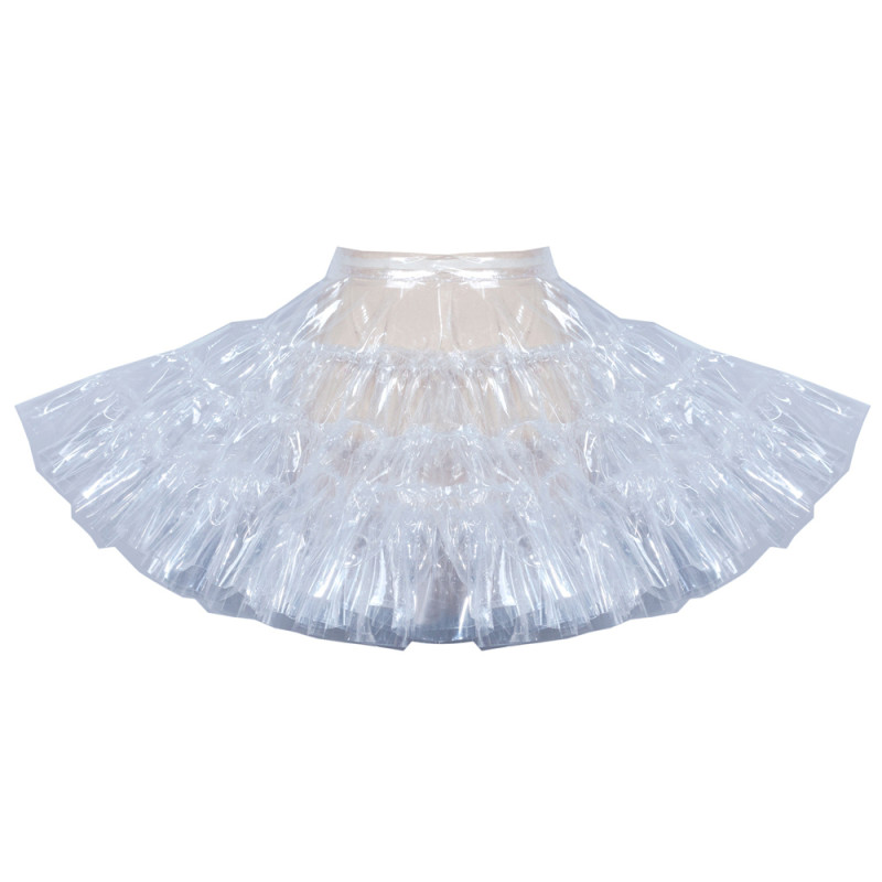 Clear PVC Sissy Maid Short Skirt G3909