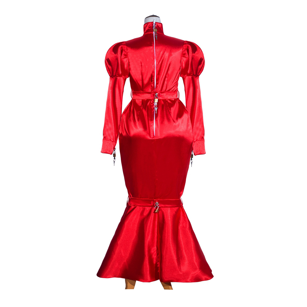 Red Satin Sissy Dress