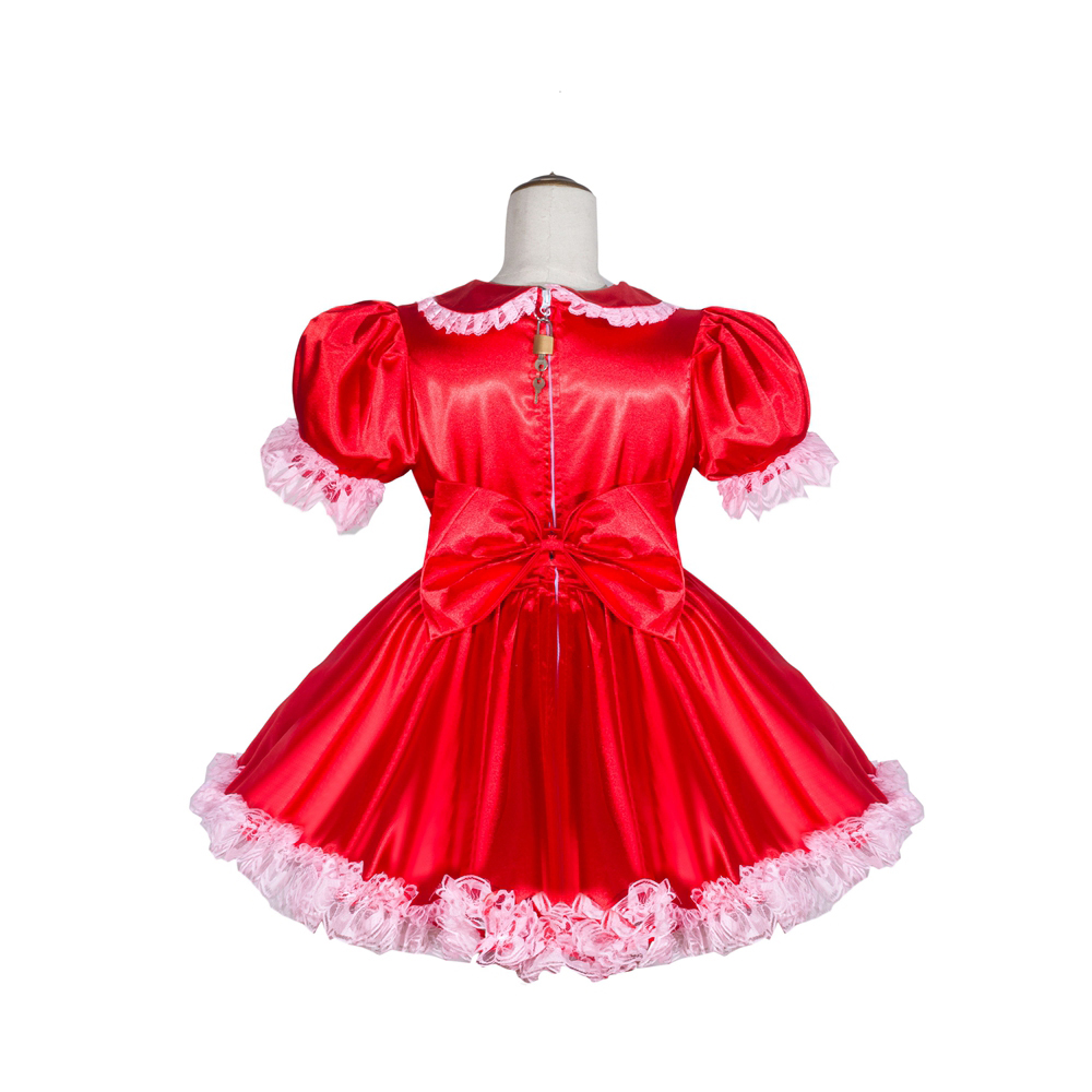 Red Satin Sissy Dress