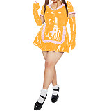 Anime Girls Nurse Dress Sexy Cosplay PVC Leather Lolita Nightdress Outfits Nurse Uniform Dress with Apron Party Stage Costumes