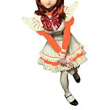 Shiny PVC Long Sleeve Lolita Apron Dress Vinyl Leather School Maid Outfit Halloween Cosplay Costume Unisex French Servant Uniform Suit
