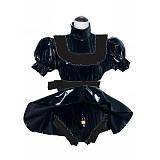 Sissy PVC Dress Lockable Maid Uniform Cosplay Clothing France Maid Costume Japanese Anime Cosplay Halloween Costumes S-7XL