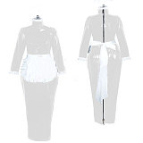 French Maid Lockable Dress Crossdressing for Men Plus Size Women Long Sleeves Bodycon Dresses Sissy Uniform Cosplay Tailor-made
