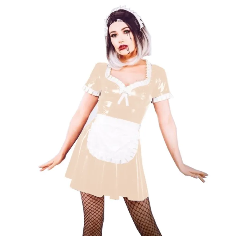 23 Colors Sweet Lolita Bowknot Dress Cute Ruffle Maid Outfit Sexy Girls Cosplay A-line Mini Dress Stage Performance Uniform
