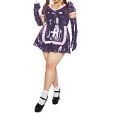 Anime Girls Nurse Dress Sexy Cosplay PVC Leather Lolita Nightdress Outfits Nurse Uniform Dress with Apron Party Stage Costumes