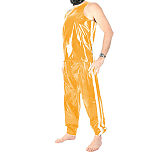 Glossy PVC Outfits Tank Top and Long Pants Sweatshirt Loose Casual Pants Sexy Club High Street Women Men Gay 2 Piece Pants Sets