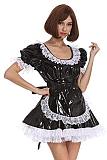 25 Color White Lace Splicing Maid Dress Lady PVC Lolita Mini Dress