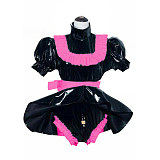 Sissy PVC Dress Lockable Maid Uniform Cosplay Clothing France Maid Costume Japanese Anime Cosplay Halloween Costumes S-7XL