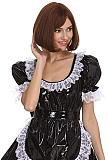 25 Color White Lace Splicing Maid Dress Lady PVC Lolita Mini Dress