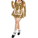 Anime Girls Nurse Dress Sexy Cosplay PVC Leather Lolita Nightdress Outfits Nurse Uniform Dress with Apron Party Stage Costumes