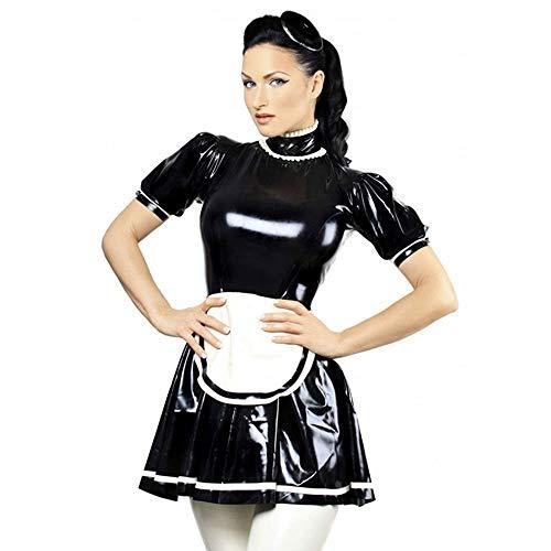 24 Colors Cosplay Maid Dress + Apron Sexy High Neck Servant Dress
