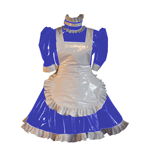 Adult Maid Costume Cute Short Puff Sleeve French Apron Anime Lolita Maid Dress Outfits Cosplay Costume Fancy Party Evening Dress