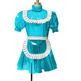 Women Sexy Lockable Sissy Maid Dress Transparent Plastic Costume Sweet Gothic Lolita Dresses Invisible Sexy Sissy Crossdresser