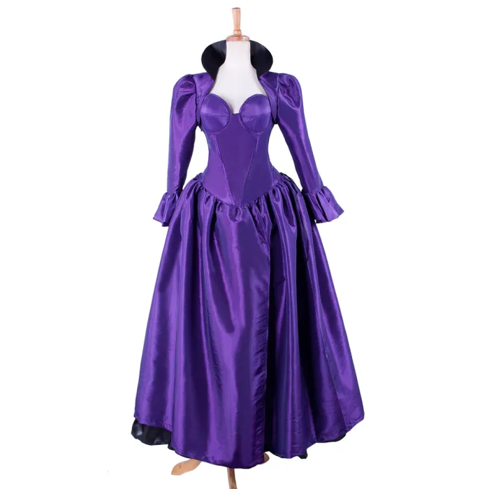 fondcosplay O dress the Story of O with bra purple taffeta outfit cosplay costume CD/TV[G1573]