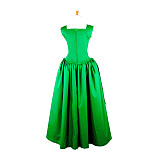 fondcosplay O Dress The Story Of O With Bra Green Taffeta Dress nude breasted Cosplay Costume CD/TV[G743]