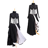 fondcosplay O Dress The Story Of O With Bra Chiffon black Cotton Dress Cosplay Costume CD/TV[G708]