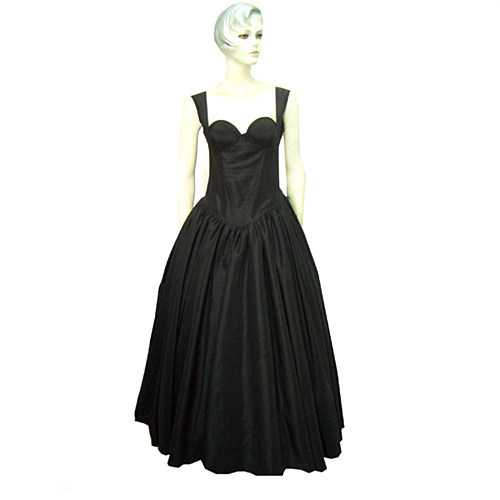 fondcosplay Sexy Gothic Lolita O Dress The Story Of O With Bra black Satin Maid Dress Cosplay Costume Custom-made[G001]