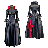 fondcosplay O Dress The Story Of O With Bra nude breasted Black Satin Dress jacket Cosplay Costume CD/TV[G530]