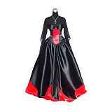 fondcosplay O Dress The Story Of O With Bra black red Satin Dress Cosplay Costume CD/TV[G361]