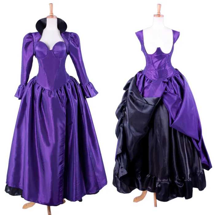 fondcosplay O dress the Story of O with bra purple taffeta outfit cosplay costume CD/TV[G1573]