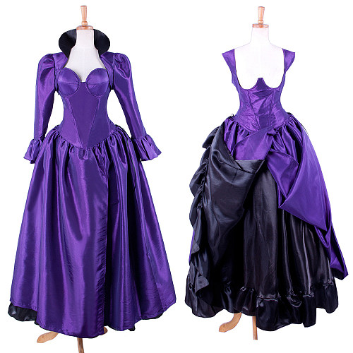 fondcosplay O dress the Story of O with bra purple taffeta outfit cosplay costume CD/TV[G1573]