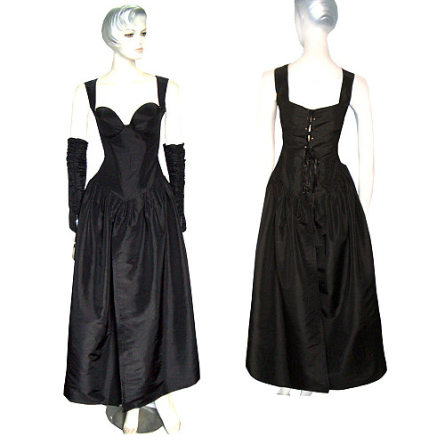 fondcosplay O Dress The Story Of O With Bra Black Taffeta nude breasted Dress jackets Cosplay Costume CD/TV[G311]