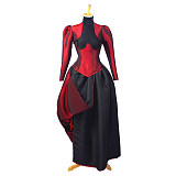 fondcosplay Gothic Lolita O Dress The Story Of O With Bra nude breasted dark red Taffeta sissy Maid Dress Custom-made[G746]