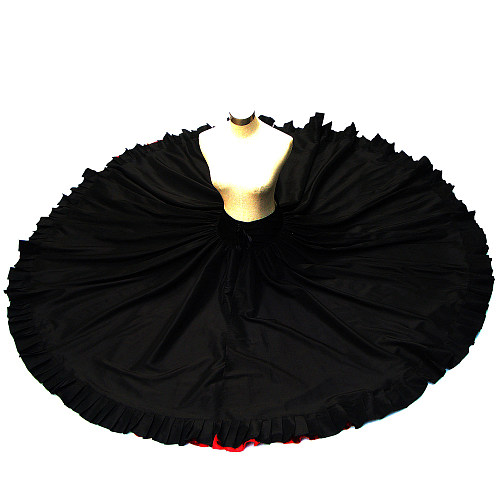fondcosplay O Skirt The Story Of O Tafetta black red Satin full Dress Cosplay Costume CD/TV[G362]