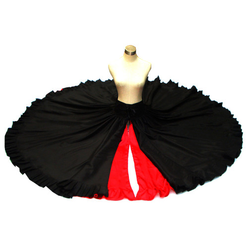 fondcosplay O Skirt The Story Of O Tafetta black red Satin full Dress Cosplay Costume CD/TV[G362]