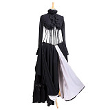 fondcosplay O Dress The Story Of O With Bra Chiffon black Cotton Dress Cosplay Costume CD/TV[G708]