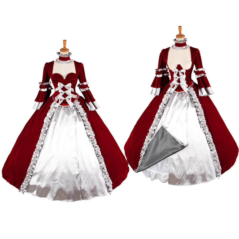 US$ 129.00 - fondcosplay O Dress The Story Of O With Bra Red Satin