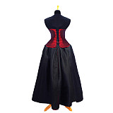 fondcosplay Gothic Lolita O Dress The Story Of O With Bra nude breasted dark red Taffeta sissy Maid Dress Custom-made[G746]