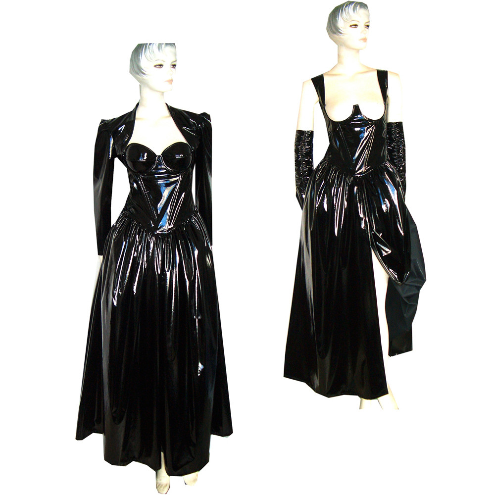US$ 129.00 - fondcosplay O Dress The Story Of O With Bra Black thin Pvc ...