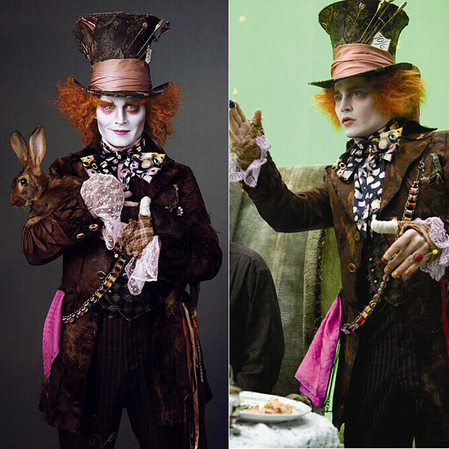 Alice In Wonderland The Mad Hatter Johnny Depp Moive Cosplay Costume Tailor-Made[G1475]