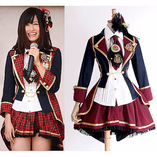 Japan'S Singing Group Akb48 Team Atsuko Maeda Dress Outfit Cosplay Costume Custom-Made[G674]