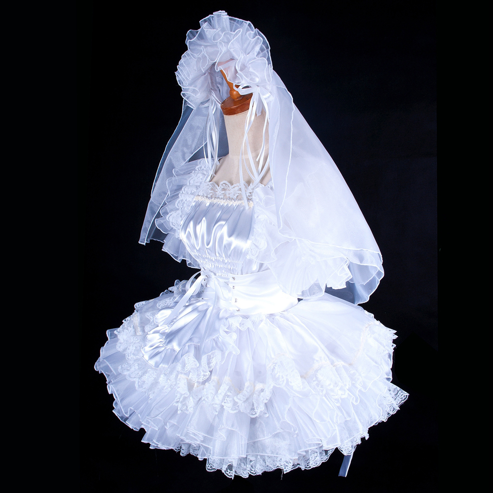 Locking Sissy Wedding Gown