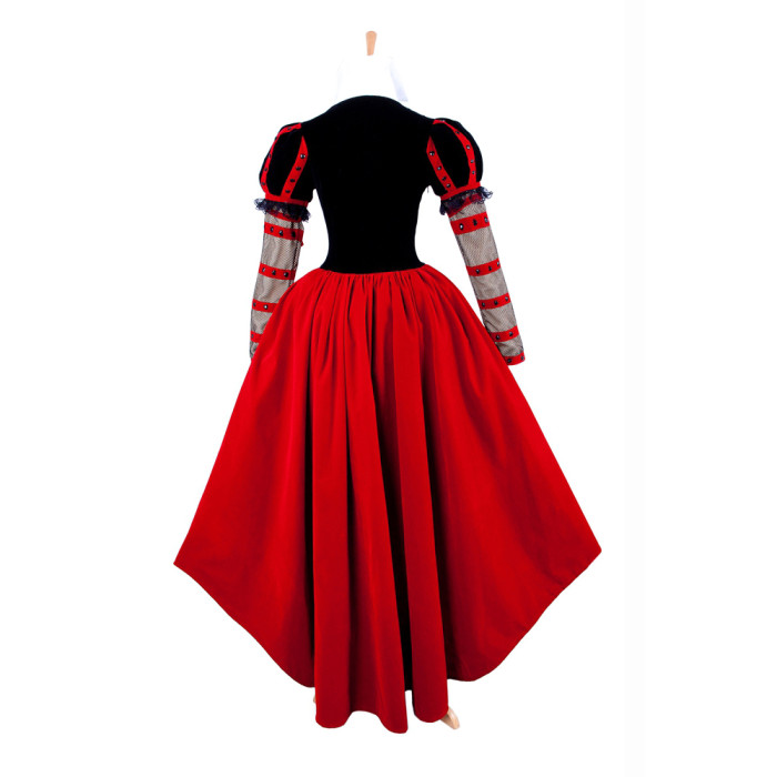 Alice In Wonderland-The Red Queen Dress Tim Burton Moive Cosplay Costume Tailor-Made [G1400]