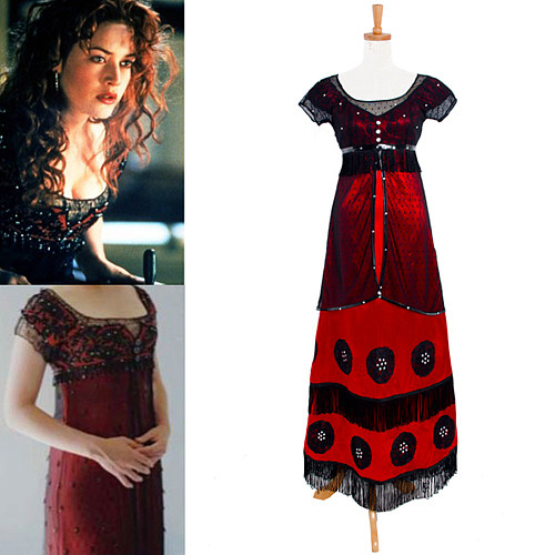 Titanic Rose Dewitt Bukater Dress Movie Cosplay Costume Custom-Made[G874]