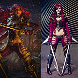 Lol Game High Command Katarina Du Couteau Outfit Cosplay Costume Custom-Made[G937]