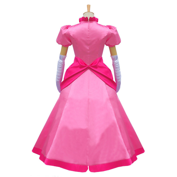 Super Mario Bros Dress Peach Princess Dress Cosplay Costume Custom-Made[G583]