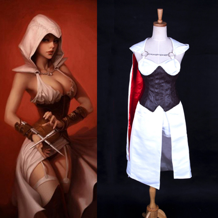 US$ 138.40 - Women Assassin Creed Dress Cosplay Costume Tailor
